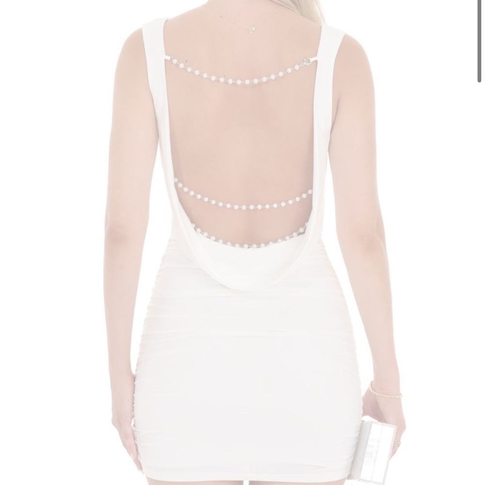 Elegant White Draped Dress